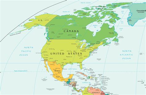 north america satellite map guide   world