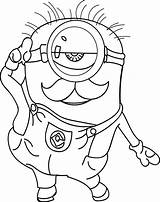 Coloring Pages Minion Minions Printables Kids sketch template