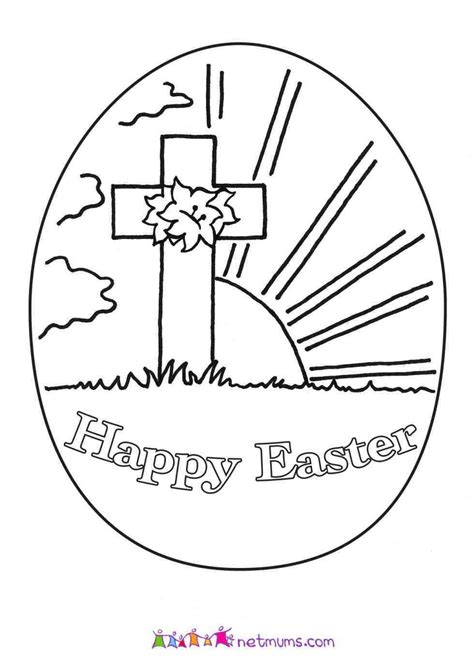 religious easter egg coloring pages  getdrawings