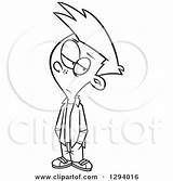 Ignoring Something Boy Illustration Cartoon Toonaday Clipart Royalty Lineart Outline Vector 2021 sketch template