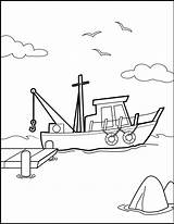 Boat Coloring Docks Pages Color Hellokids Print sketch template