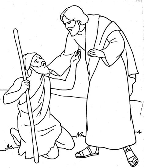 effortfulg jesus heals  blind man coloring pages