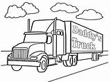 Coloring Trailer Tractor Pages Template sketch template
