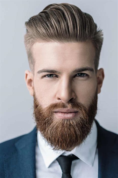 Modern Gentleman Haircut With Beard
