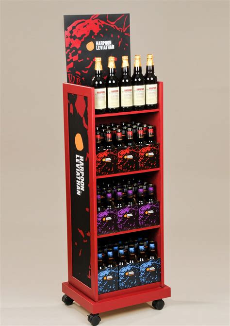 beverage display rack fully printed sides  header dunning displays