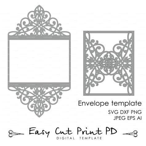 glamorous wedding invitation pattern card template lace folds
