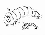 Caterpillar Coloring Pages Printable Kids Clipart Outline Daycare Colouring Caterpillars Sheets Animal Hungry Clip Cockroach Cliparts Funny Print Color Sheet sketch template