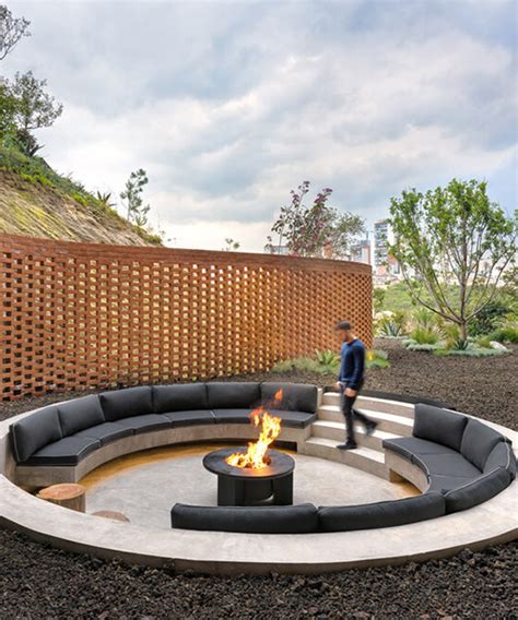 studio  casa canto  mexico features circular garden conversation pit