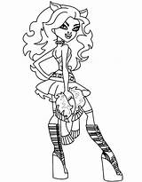 Monster High Coloring Clawdeen Wolf Pages Frankie Draculaura Stein sketch template