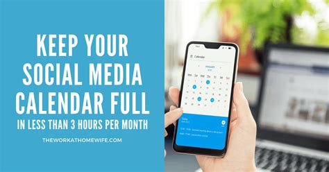 fill  social media calendar     hours  month
