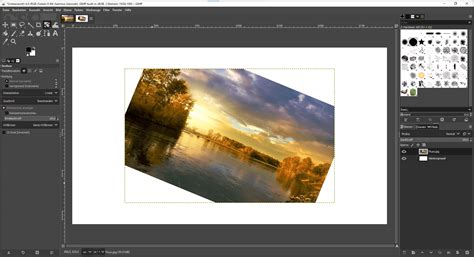 gimp ebene oder auswahl drehen