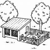 Chicken Coop Coloring Pages House Clipart Drawing Cliparts Netart Clip Depot Library Getdrawings sketch template