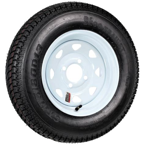 trailer tire  rim std    load   lug white spoke wheel walmartcom