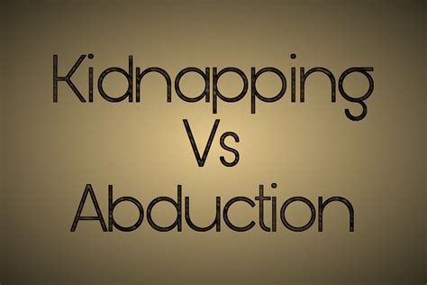 major differences  kidnapping  abduction multiple khoj