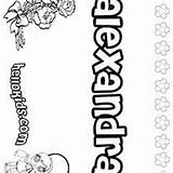 Sandra Alexandra Pages Coloring Name Color Names Alexandria Sheets Print Girls Hellokids Alex Online sketch template