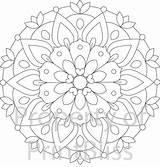 Mandala Flower Printable Coloring Sheets Pages Etsy Mandalas Adult Color Colouring Para Template Adults Pdf Print Colorear Flores Details Flor sketch template