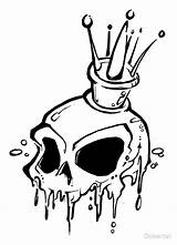 Graffiti Crown Drawing Skull Dripping King Getdrawings sketch template