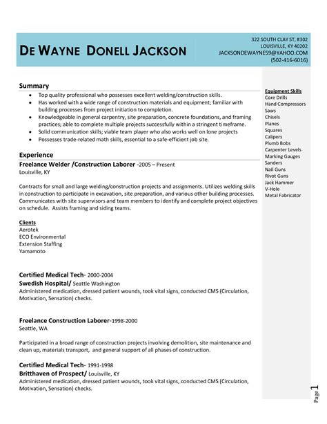 unique welder resume google search resume resume examples sample