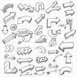 Pfeil Doodle Geometrische Skizze Handgezeichnete Vektoren sketch template