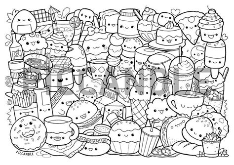 printable cute food coloring pages printable templates