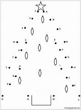 Christmas Connect Tree Dots Coloring Pages Color Print sketch template