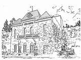 Opera Central City Coloring Pages Exterior Pdf House sketch template