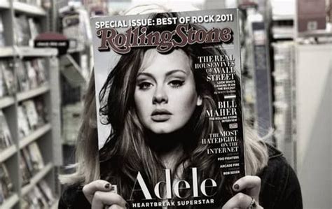 adele with her rolling stone magazine rolling stones magazine