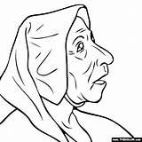 Old Coloring Pages Woman Pieter Bruegel Elder Portrait Colouring Hag Woma Template Hags Paintings Famous sketch template