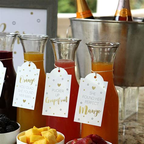 mimosa bar classic  piece kit  wedding favors