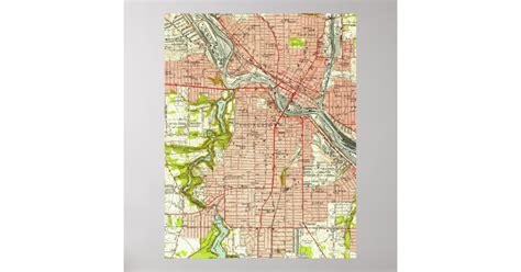 vintage map  youngstown ohio  poster zazzle