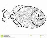 Piranha Coloring Adults Vector Drawing Shark Designlooter 43kb 1300 Pages Getdrawings sketch template