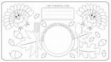 Thanksgiving Printable Placemat Activity Printables Placemats Coloring Printablee Preschool Pages Via sketch template