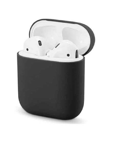 black silicone airpods case soft touch fast delivery iphonecaseuk