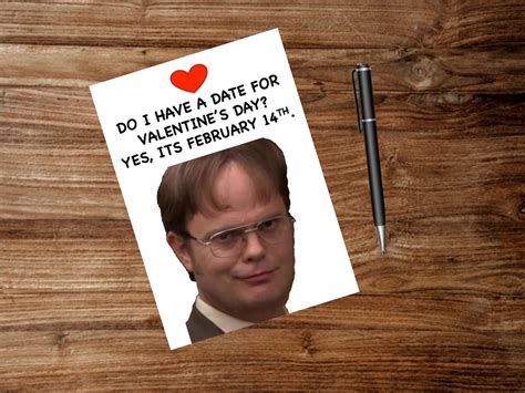 The Office Dwight Schrute Valentine S Day Card Printable Etsy España