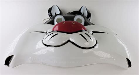 Vintage Looney Tunes Sylvester Cat Halloween Mask Tweety Bird Bugs