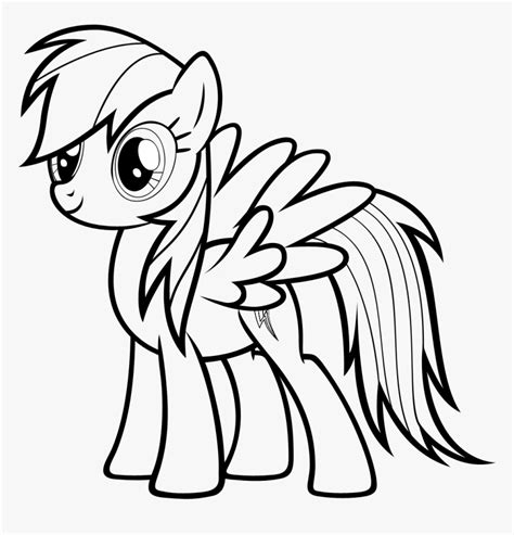 rainbow dash coloring pages   pony clipart black  white