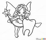 Tooth Fairy Drawing Draw Fairies Drawings Drawdoo Coloring Para Teeth Cute Cartoon Pages Fada Uložené Paintingvalley Desenhos sketch template