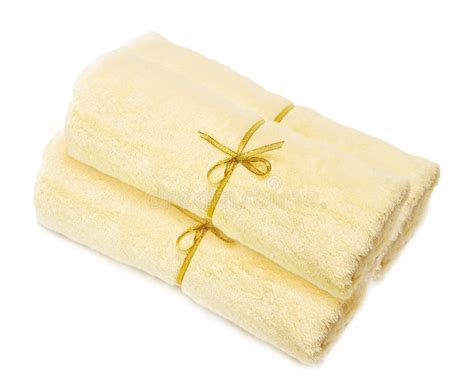 light yellow towels stock image image  living lifestyle