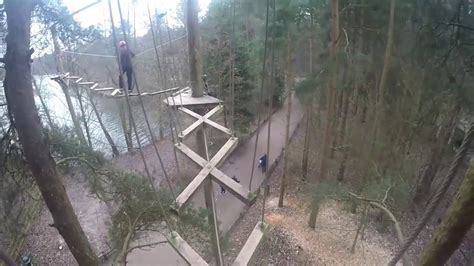 center parcs aerial adventure elveden forest  complete track part  zip wire youtube
