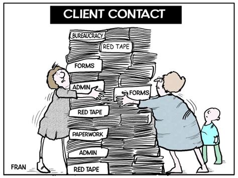 Social Work Cartoon Client Contact Community Care
