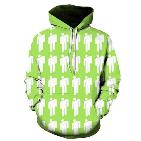 billie eilish blohsh printed green hoodie pullover sweatshirt sgoodgoods