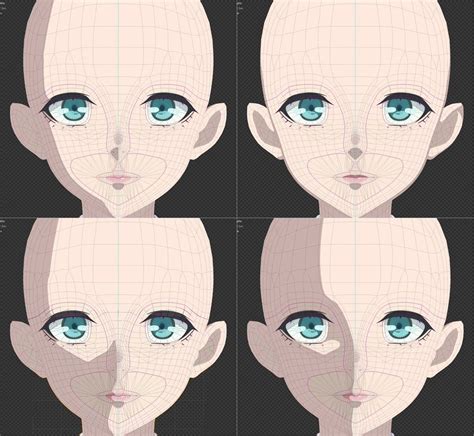 ruki on twitter anime drawings tutorials face topology drawing