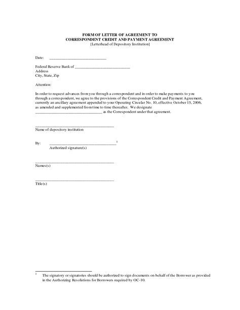 agreement letter  printable documents