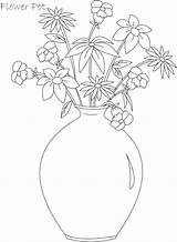 Flower Pot Coloring Pages Draw Plant Drawing Flowers Printable Pots Easy Colouring Google Weed Drawn Color Kids Getcolorings Pencil Simple sketch template