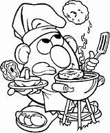 Coloring Pages Mr Potato Stick Figure People Cooking Getcolorings Bathing Printable sketch template