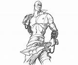 Kratos God War Coloring Pages Cartoon Template Getcolorings Printable Getdrawings sketch template