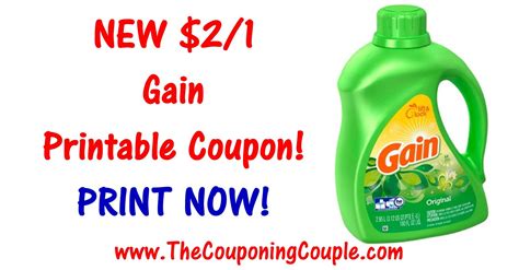 printable gain detergent coupons printable templates