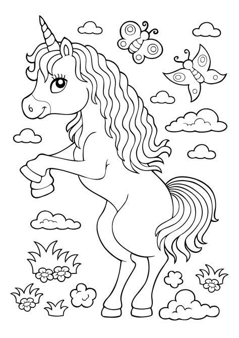 unicorn licorne coloring page  kids  unicorn printable images