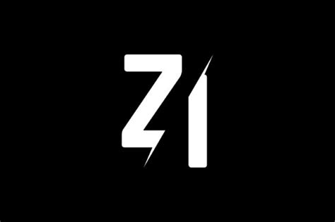 monogram zi logo design graphic  greenlines studios creative fabrica