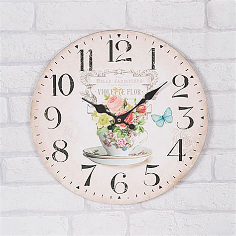colour flowers clock
